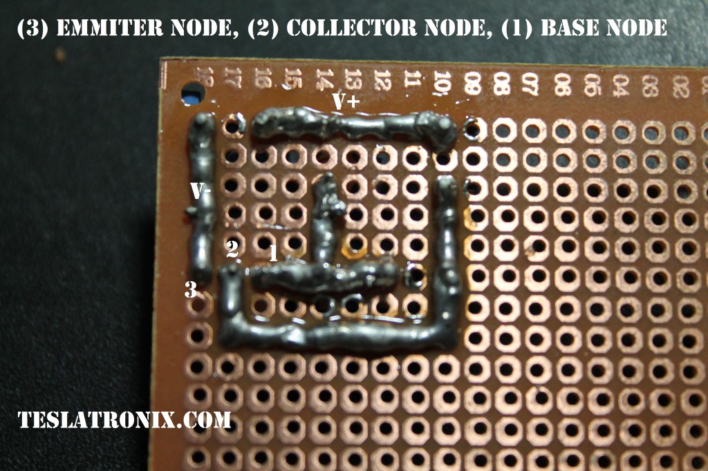Basic Blocking Oscillator CIrcuit Board for Tesla Coils (bottom)